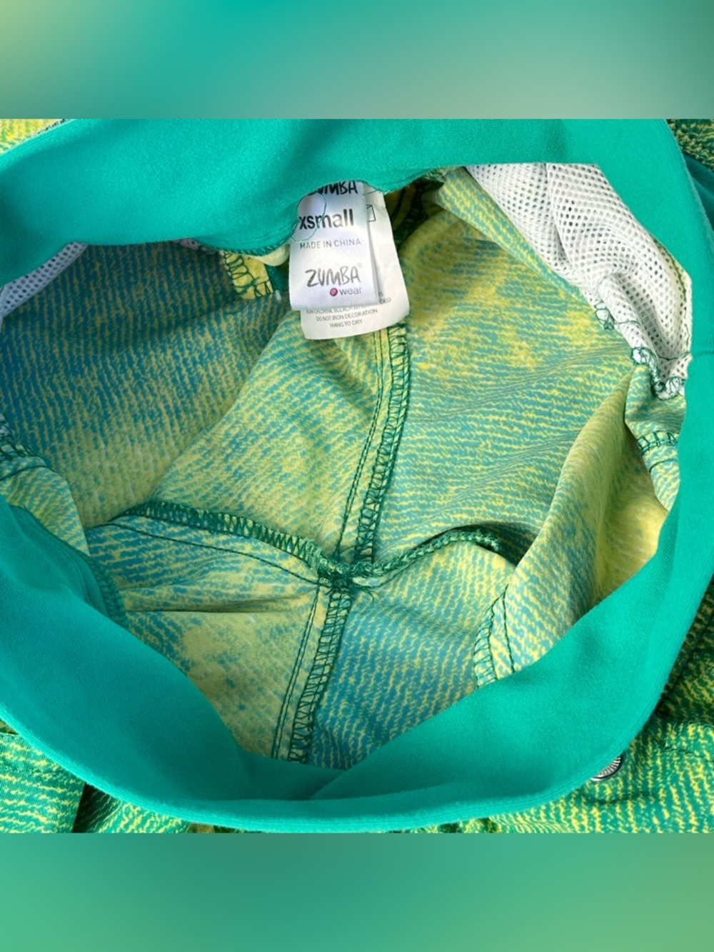 Zumba Pants Joggers Green Cargo Parachute Adjustable Ankle Strap XS - Picture 9 of 15